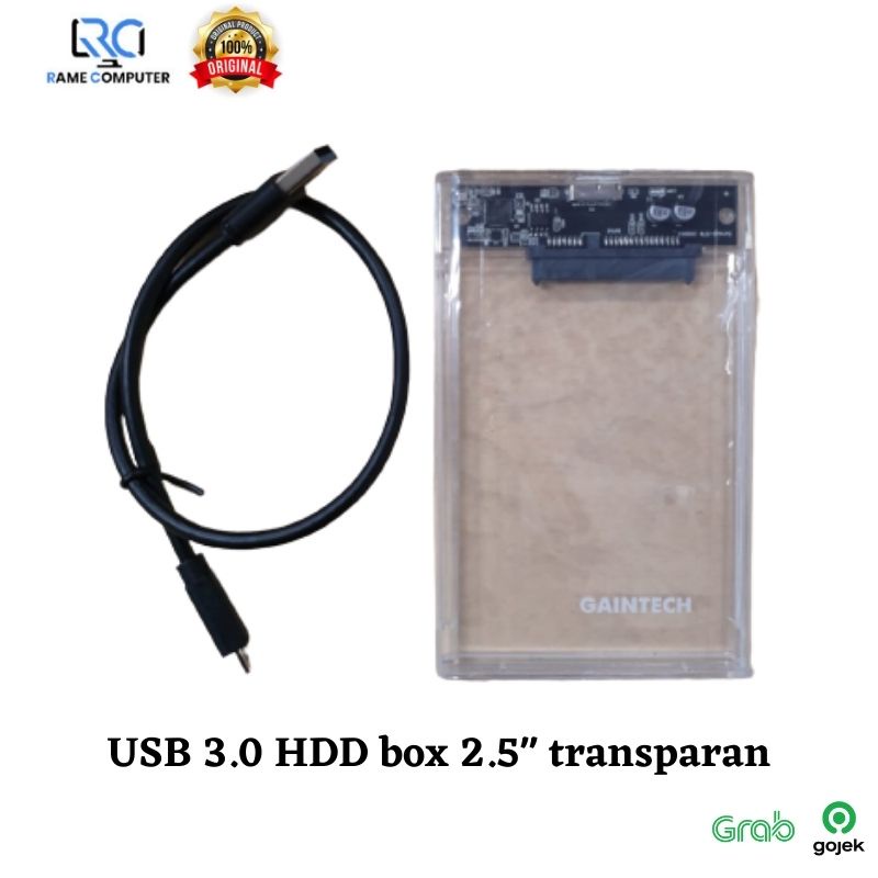 USB 3.0 HDD box 2.5&quot; transparan Gaintech