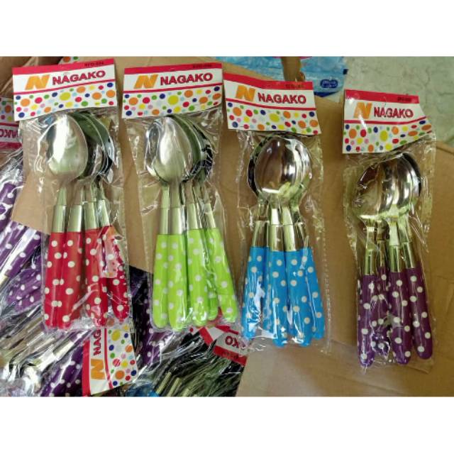 Sendok Polkadot isi 6pcs