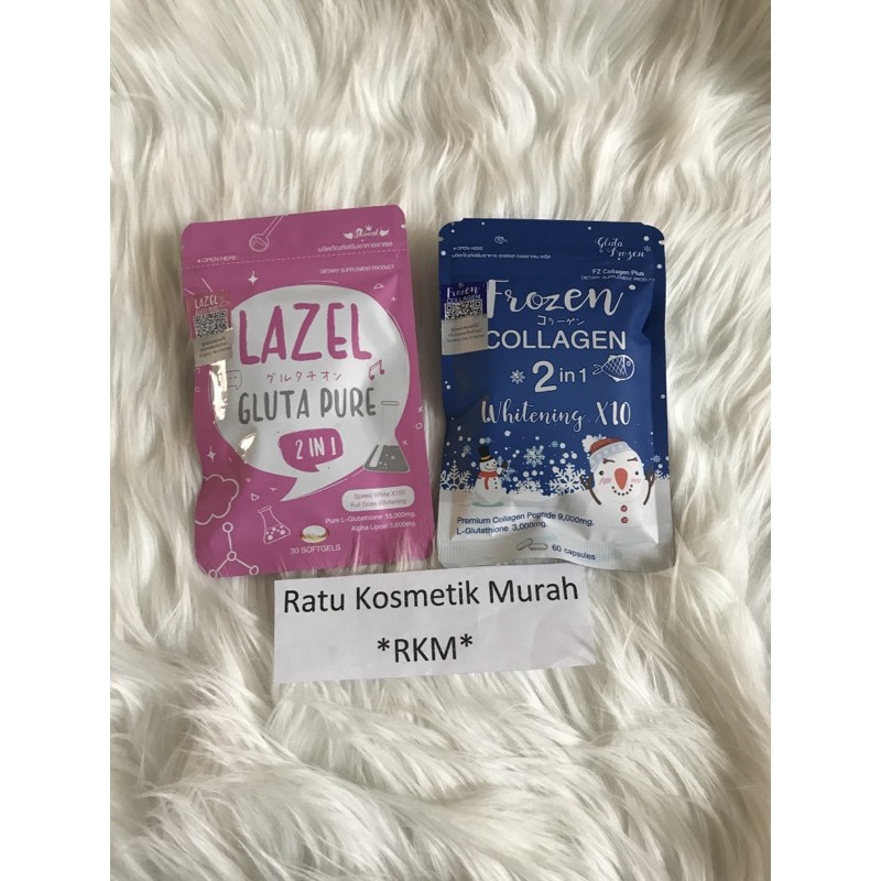 Bluepinky Whitening Set ( Lazel Pure + Frozen Collagen )