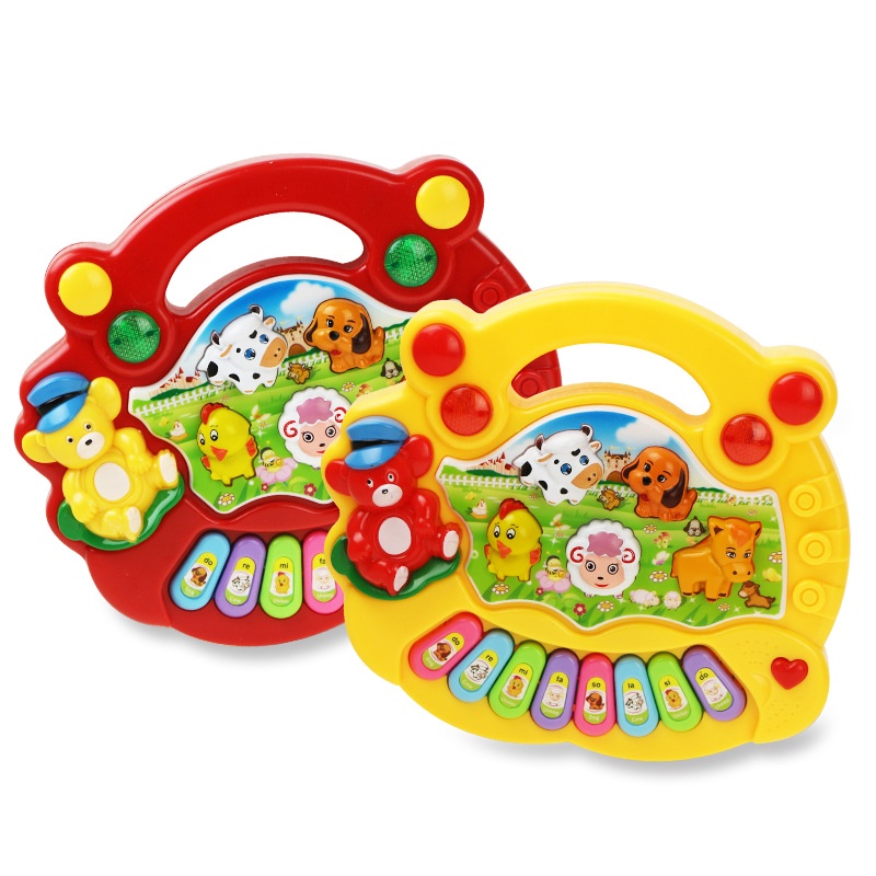 MUSICAL Animal Farm Piano Toy mainan piano anak I Mainan Edukasi Anak Animal Farm Piano Lampu dan Musik