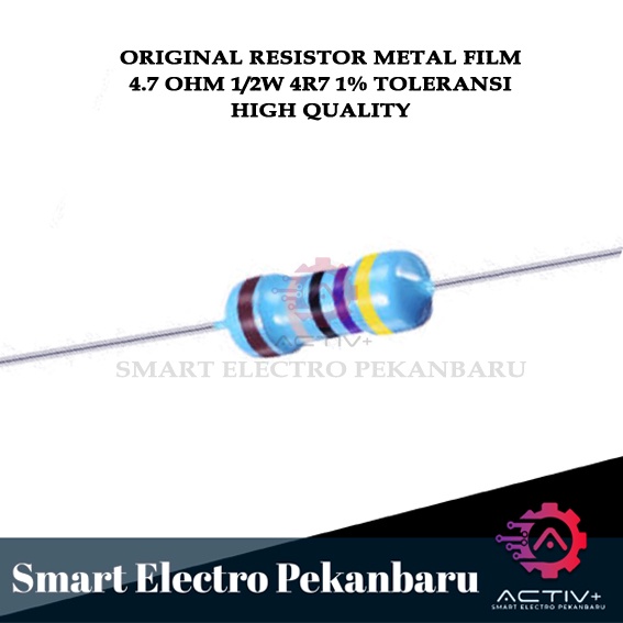 ORIGINAL RESISTOR METAL FILM 4R7 OHM 1/2 watt 1 % 4.7OHM Taiwan 4R7ohm 1/2watt 1% METALFILM  OHM 0.5
