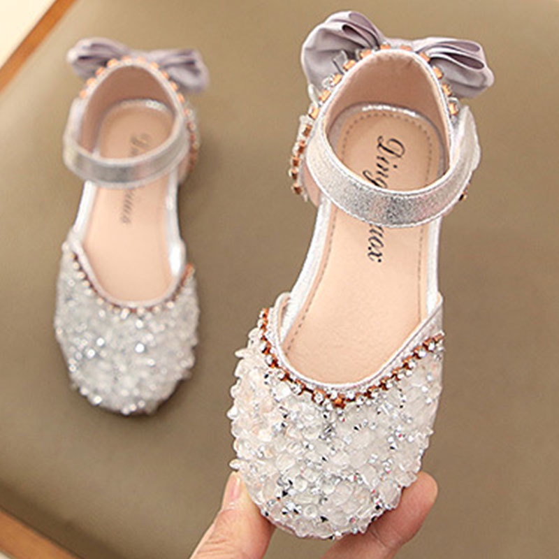 Juragan Junior [COD] Sandal SERAFI Glitter Sandal Sepatu Formal Anak Perempuan Size 26-36