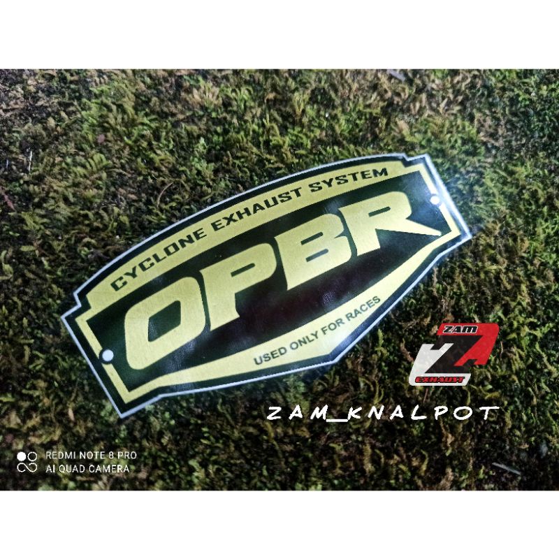 Emblem OPBR Gold Merk Knalpot Racing
