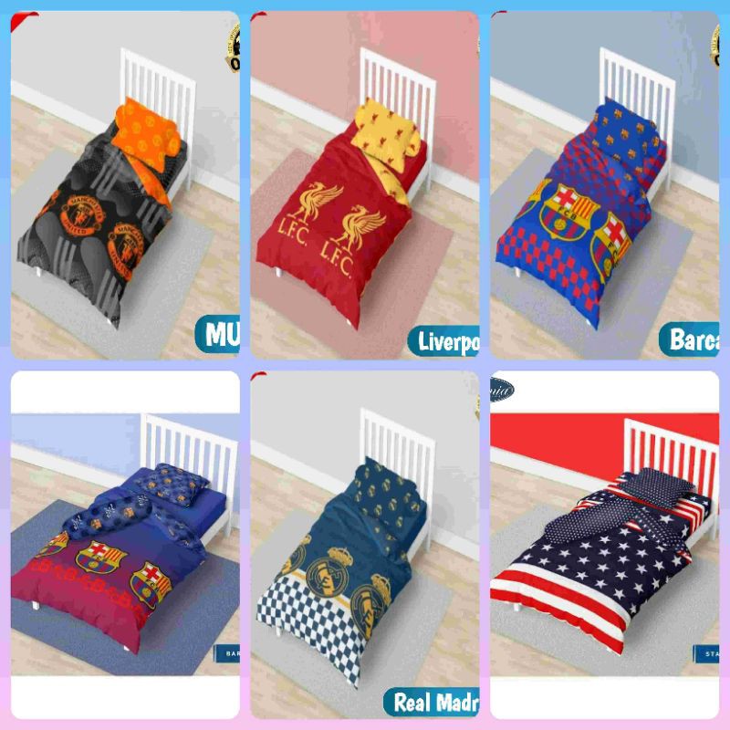 Bedcover California Single 120x200 Set Motif 3D