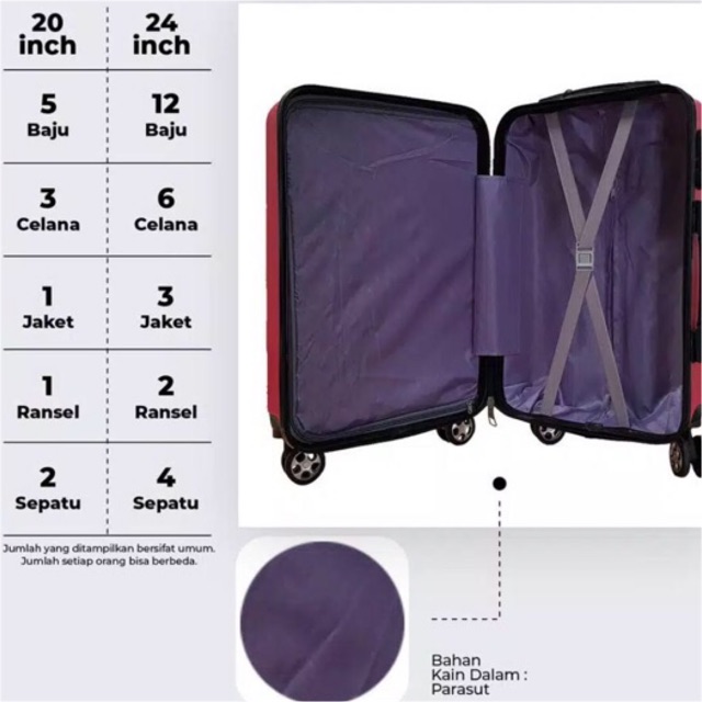 KOPER POLO VIENNA 20 inch V 001.FREE PACKING BUBBLE WRAP KOPER ABS .KOPER FIBER GARANSI KOPER CABIN