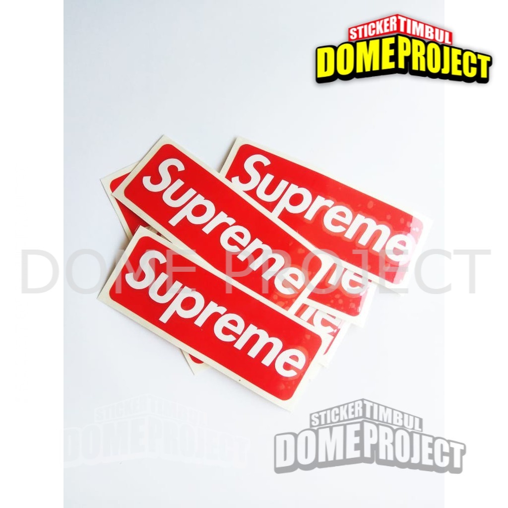 STIKER CUTTING DECAL HELM MOTOR KACA MOBIL LOGO SUPREME STICKER SATUAN AESTHETIC