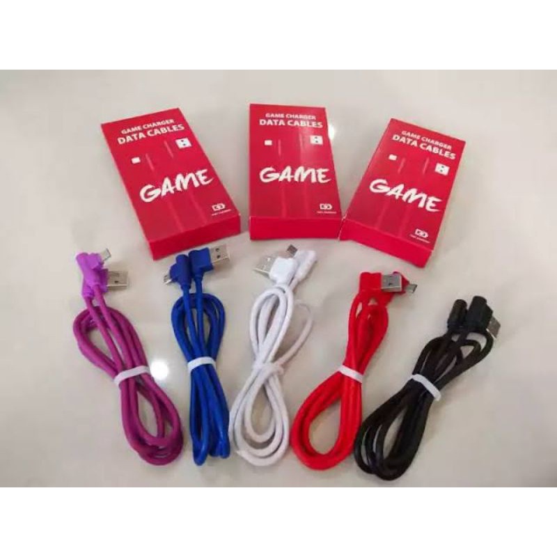 GAMING Kabel data L Fast Charging Iphone lightning Android Type C Micro USB 1 Meter kabel cas android Iphone