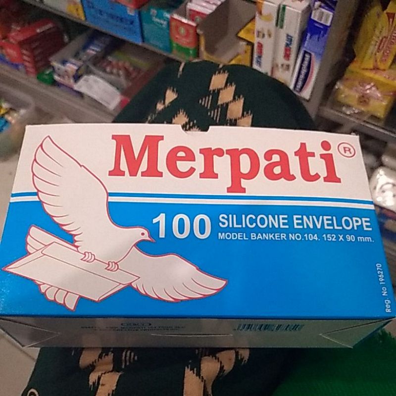 Amplop Merpati isi 100 pcs (152 x 90 mm) (Gratis 2 pcs jajanan 500)