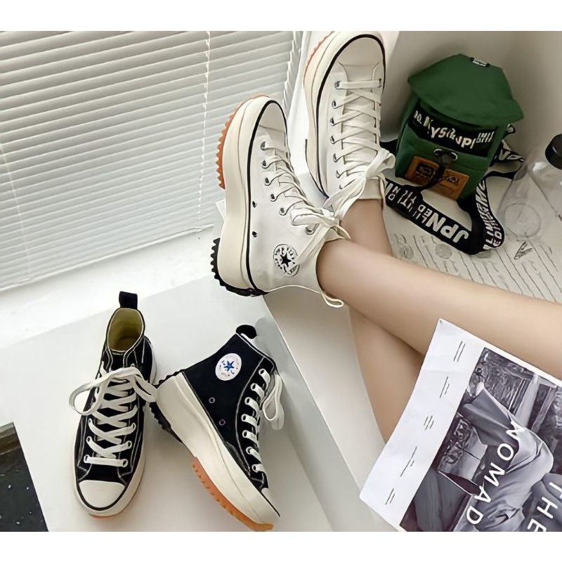 [COD!] Sneaker Dewasa wanita Import MONTANA Sol Tinggi | Sepatu Dupe Conv*rse x JW | Sepatu Import Murah | Sepatu Fashion Korea | Sepatu Hits | Sepatu trend | Sepatu Tinggi