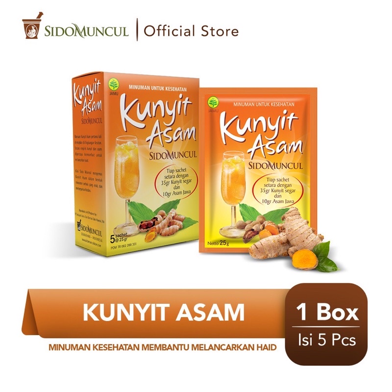 Kunyit Asam Box Isi 1-5 Sachet Sido Muncul