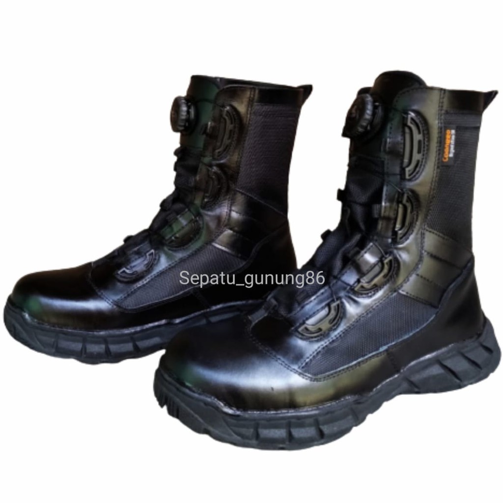 SEPATU PDL TALI PUTAR  KULIT ASLI NEW CAANGGO MILITERY