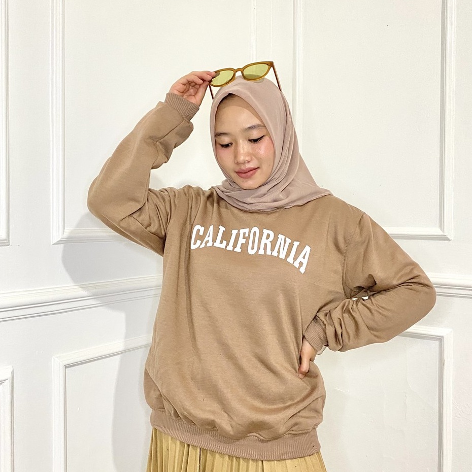 BASIC CALIFORNIA SWEATER  II SWEATER  CRAWNECK PRIA DAN WANITA II 11 WARNA