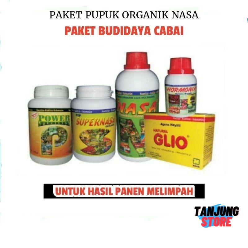 Paket Pupuk Cabai - Pupuk Organik Nasa - POC Nasa - Hormonik - Glio - Original