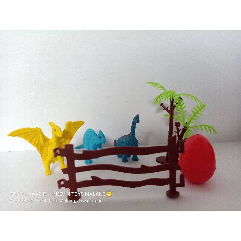 MC 411 FK DINOSAURUS MINI / mainan anak edukasi hewan dinosaurus kecil plus telor mainan super bagus
