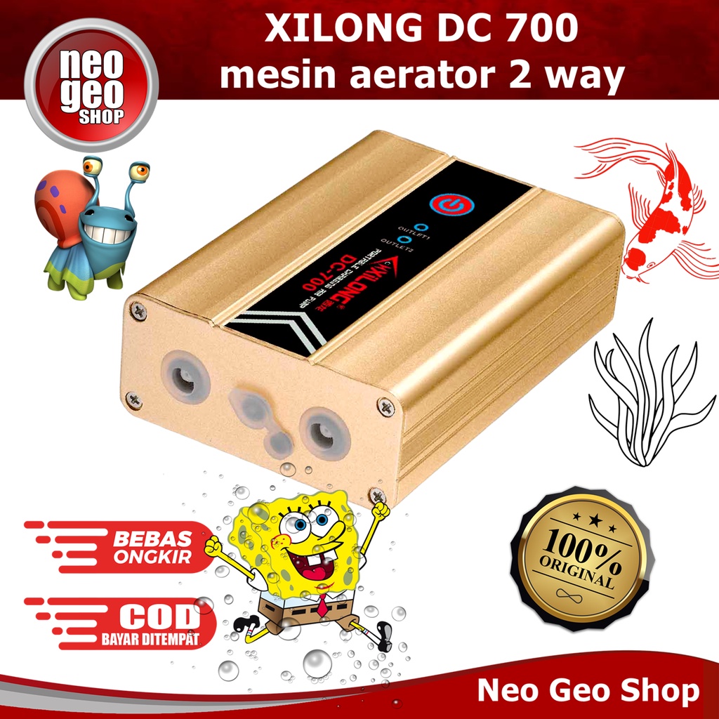 XILONG DC 700 DC700 PORTABLE CHARGING USB mesin aerator aquarium