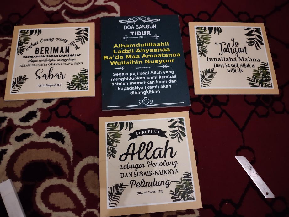 Wooden Projects Doa Bangun Tidur Walldecor Poster Shabbychic Islamic