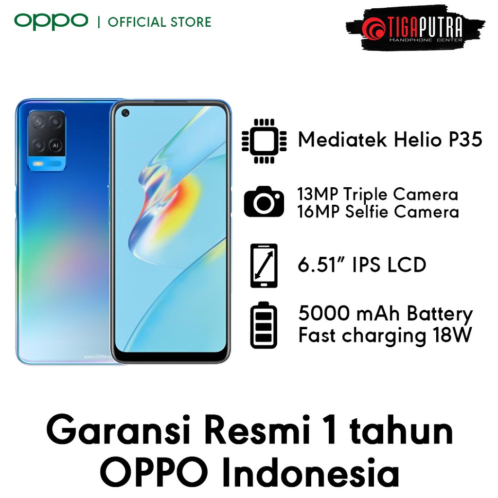 Oppo A54 (Ram 4/6GB, Rom 64/128GB, HD+ Smart Screen, 18W Fast Charge, IPX4 Splash Waterproof)-2