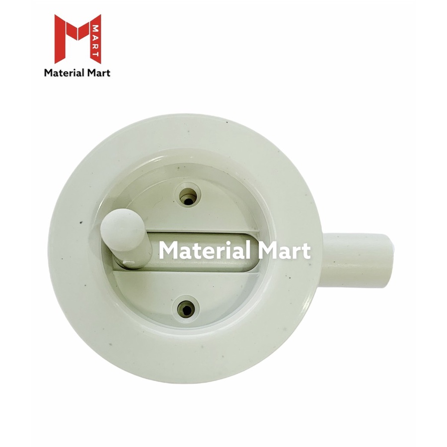 Tarikan Pintu PVC Slot Bulat | Kunci Pintu WC Plastik Handle Slot Putar Murah | Material Mart