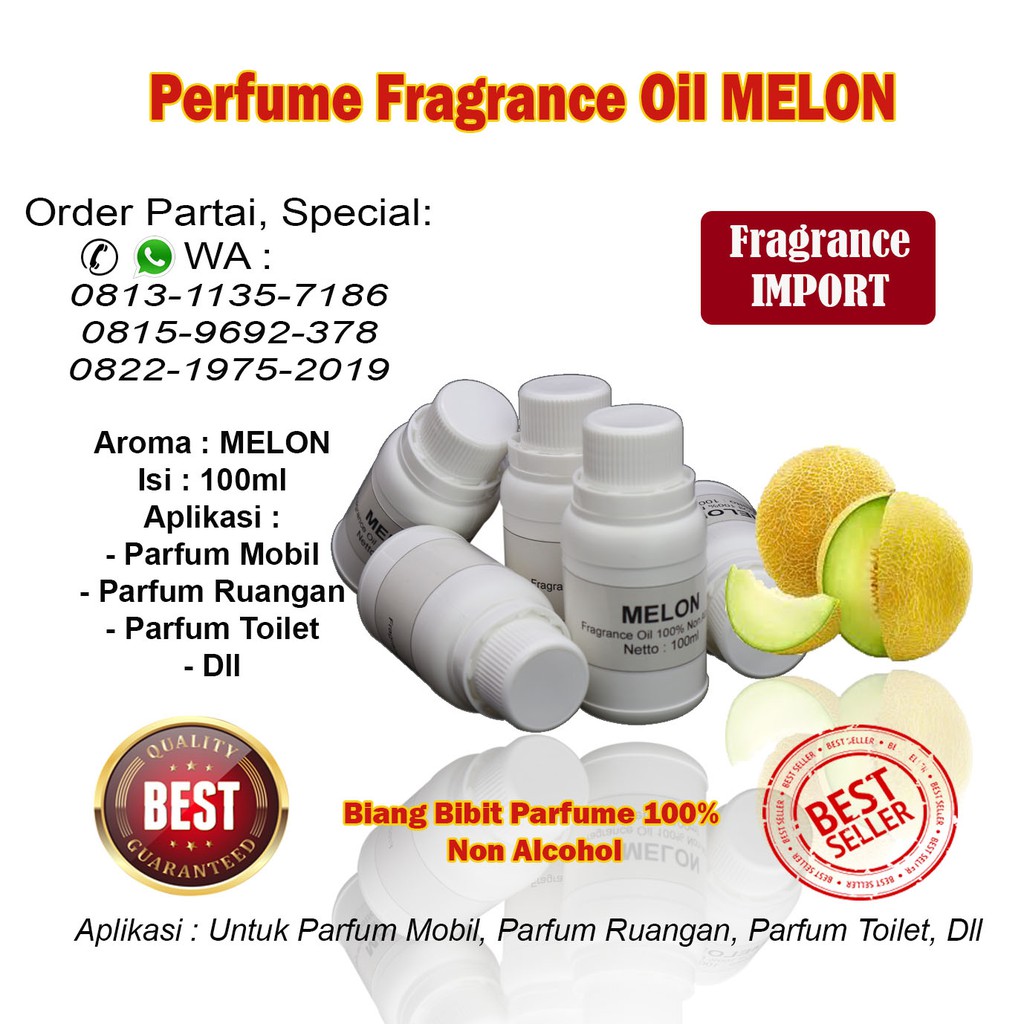 Bibit Biang Parfum Aroma MELON 100ml / Parfum MELON / PENGHARUM MELON / PEWANGI MELON