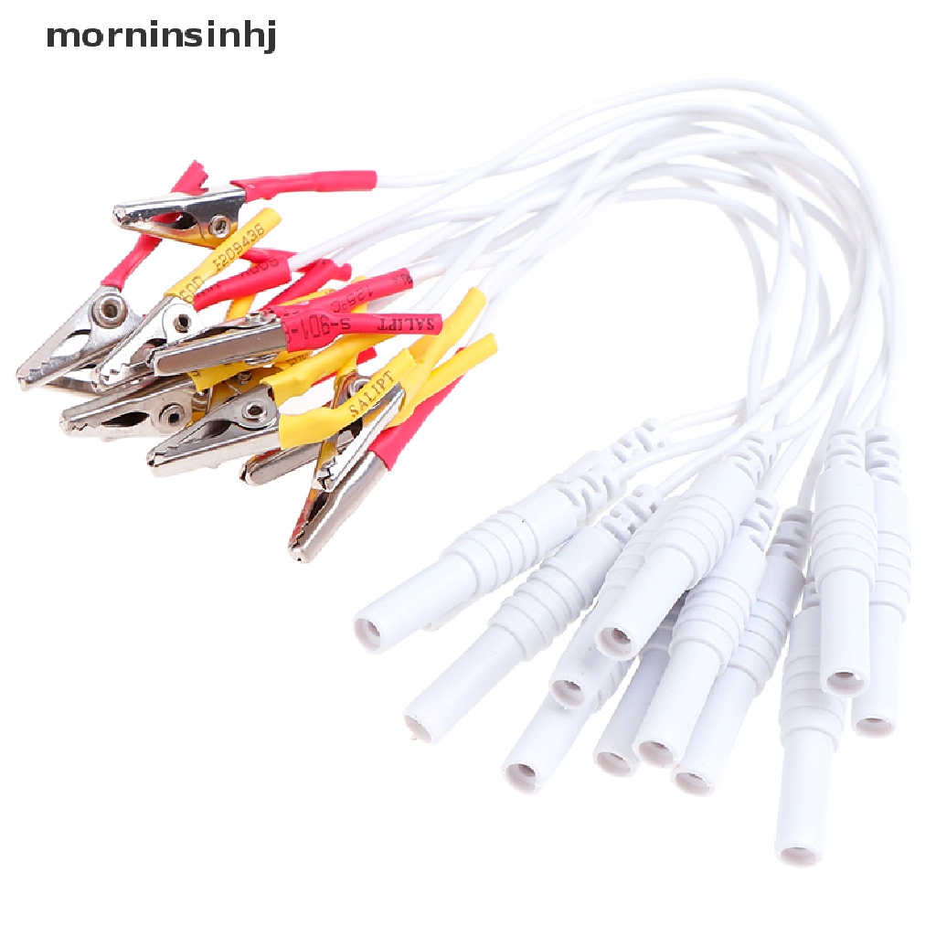 12pcs / set Klip Buaya Mornin Dengan Kabel Untuk Handphone