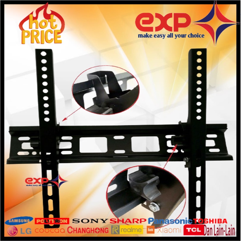 Garansi cocok!!! Bracket TV universal 42&quot; s/d 55&quot; Waterpas adjustable position-13