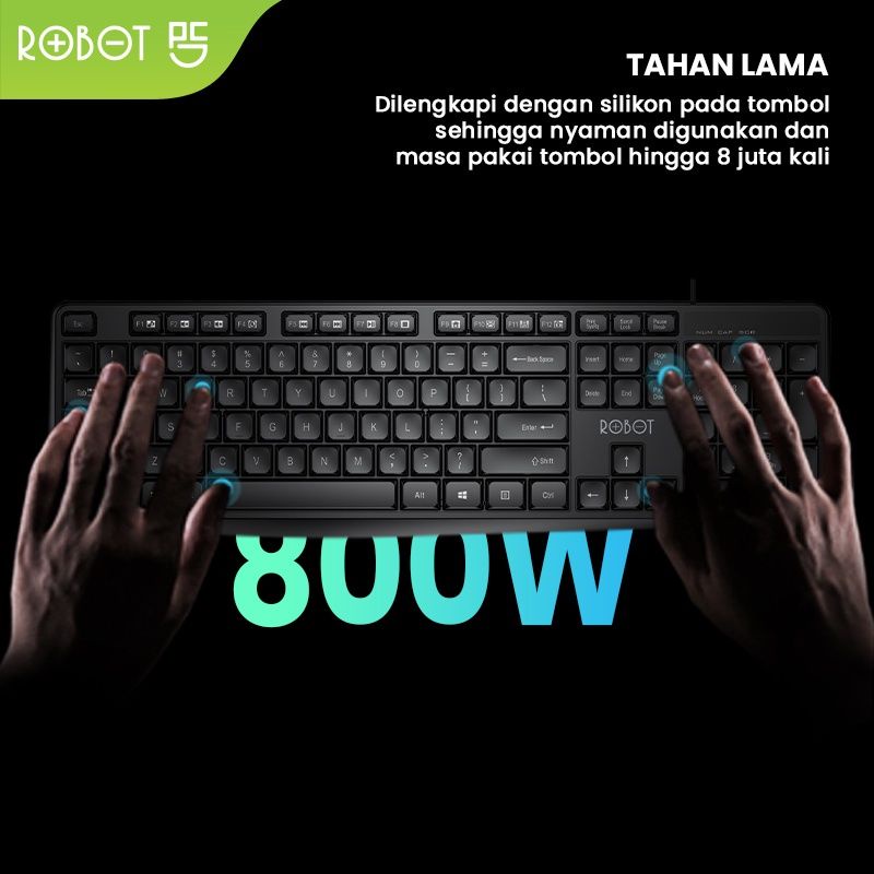 WIRELESS KEYBOARD DAN MOUSE SET ROBOT KM3100