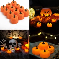 1pc Lampu LED Bentuk Labu Halloween Untuk Dekorasi