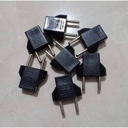 Steker Adaptor Sambungan Colokan Listrik Gepeng ke Bulat Universal