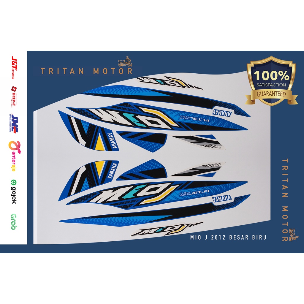Stiker bodi Lis bodi Striping Mio J ( besar ) 2012 semua warna