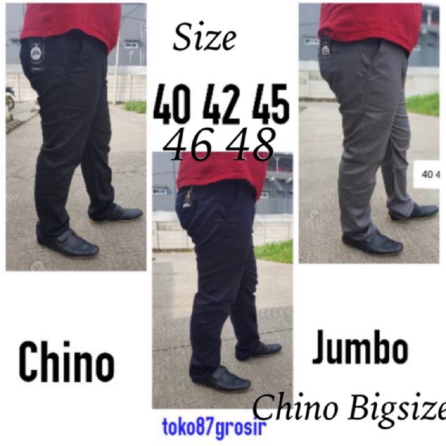  Celana  Chino  Jumbo  Big Size Jumbo  40 42 45 46 48 Shopee 