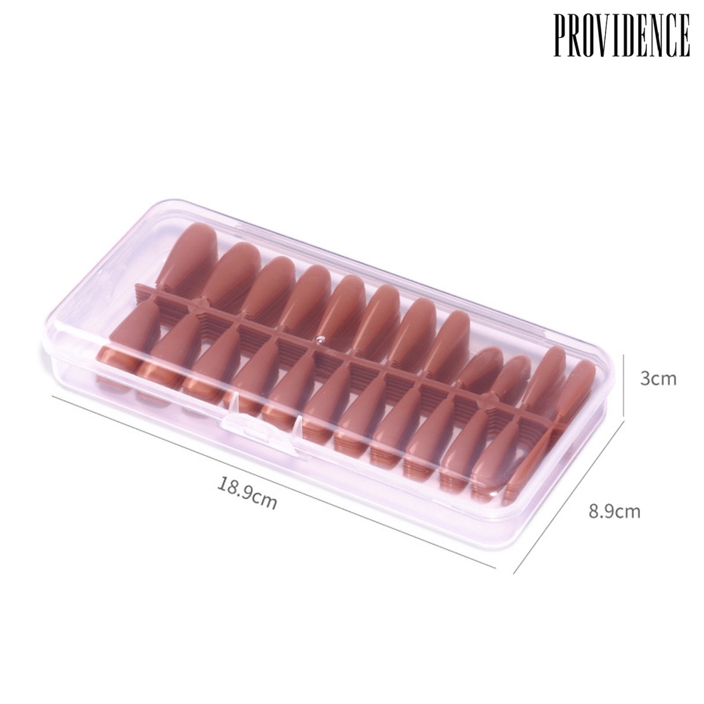 Providence 1 Set Nail Art Tips Full Cover DIY Design Oval Flat End False Nails Artificial Tips for Girls