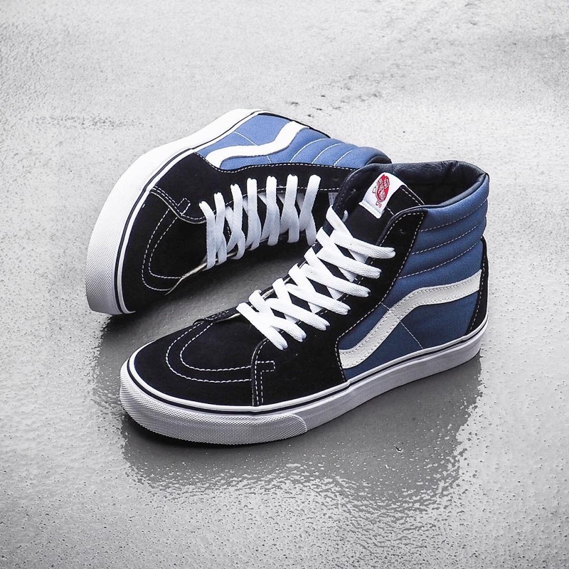 V4NS SK8-HI NAVY WHITE CLASSIC ORIGINAL 100% ( Global )