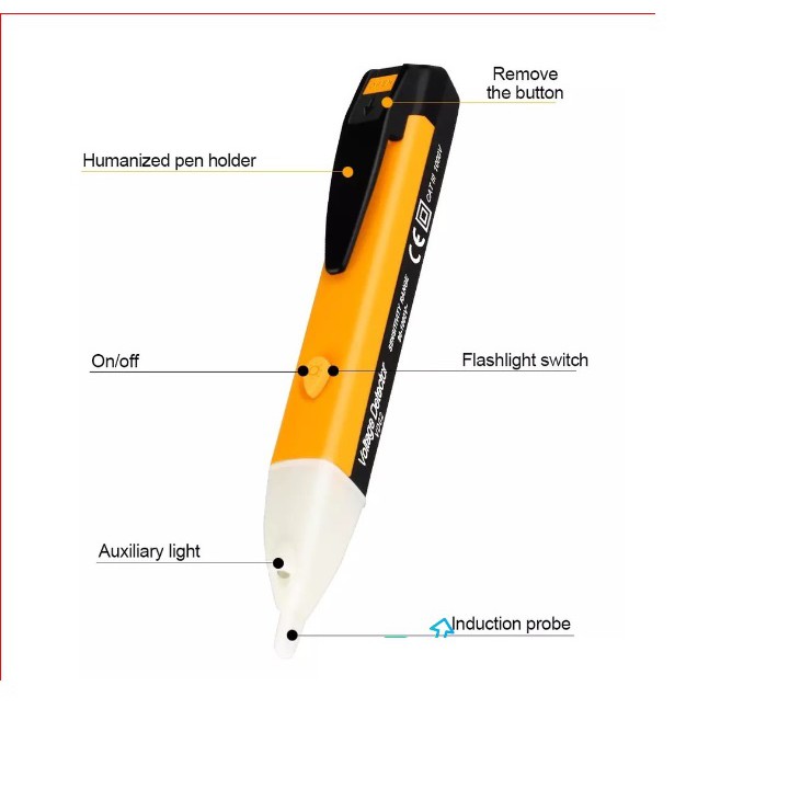 (NCS) COD TEST PEN Alat Tes Pendeteksi Kabel Listrik Tanpa Sentuh VOLTAGE DETECTOR