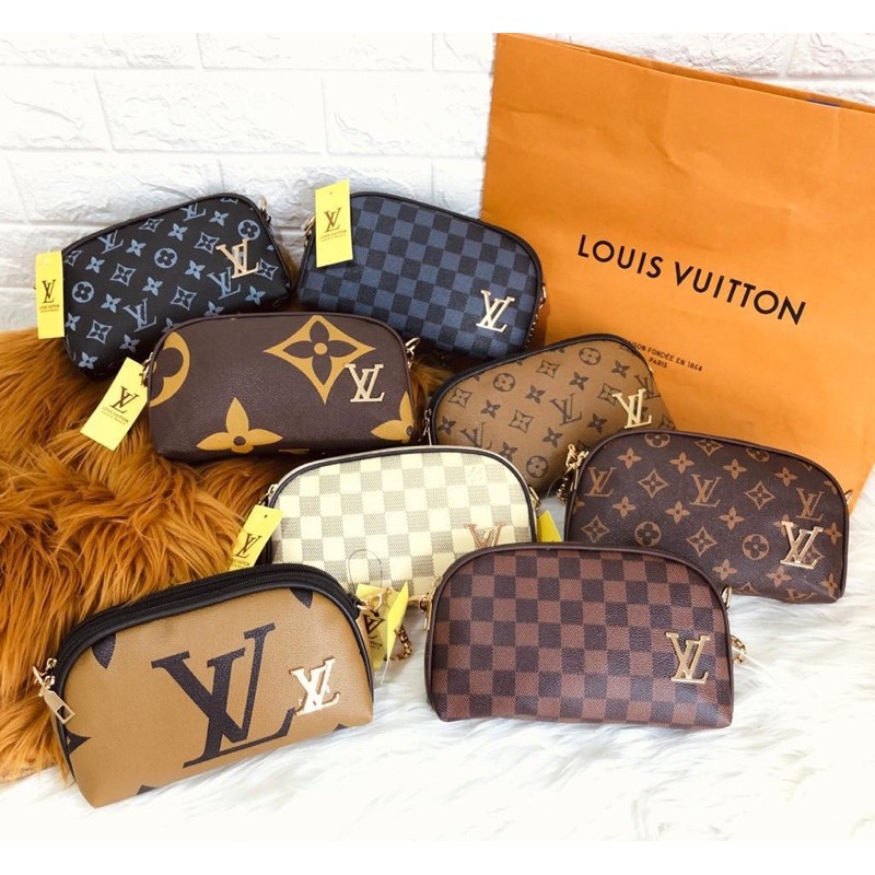 COD TAS WANITA LV KERANG BAKPAO SLING BAG 2RUANG SELEMPANG IMPORT MURAH Ds33