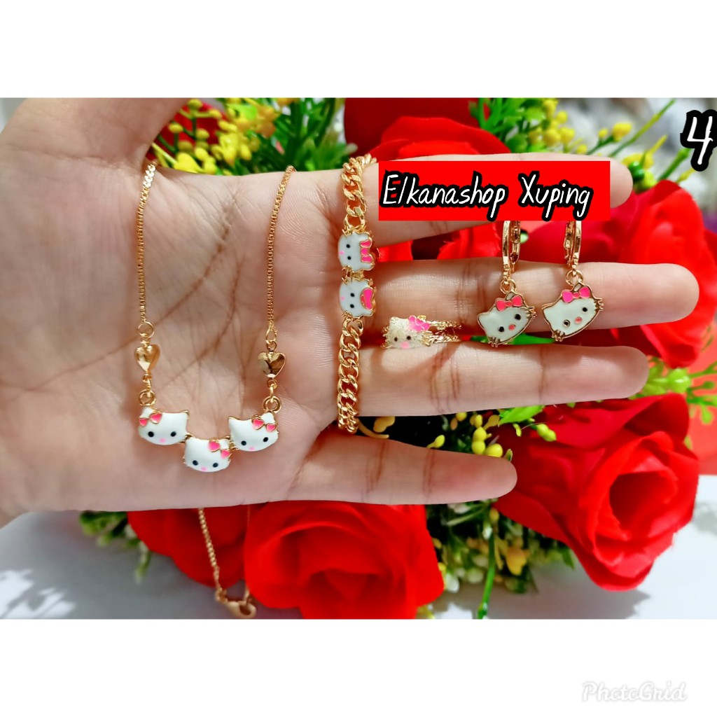 Set Anak Varian Motif Kartun Gold Silver ll Anti Karat COD