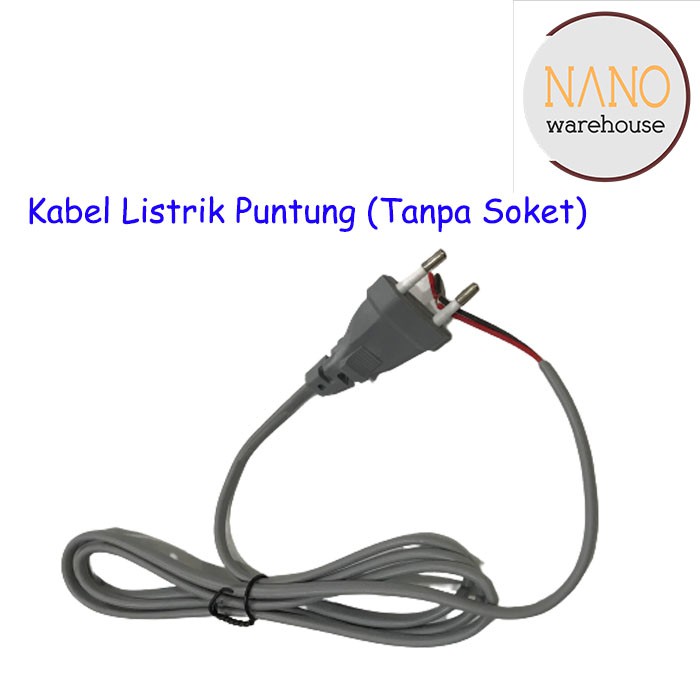 Kabel Listrik Power AC Puntung Buntung Tanpa Soket / Cable AC 1,5 Meter Untuk Blender Kipas Angin