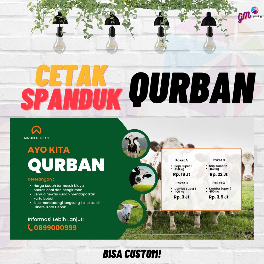 Jual [BAHAN FLEXY KOREA] CETAK SPANDUK QURBAN / BANNER / BACKDROP ...