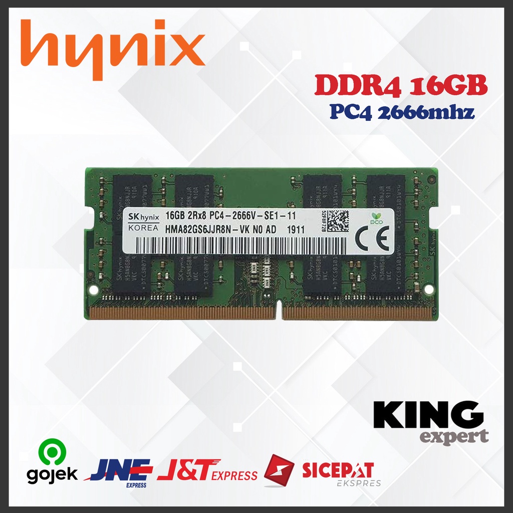 Memory Ram Notebook Laptop Sodimm Hynix DDR4 - 16gb PC4 16 gb 2666 mhz