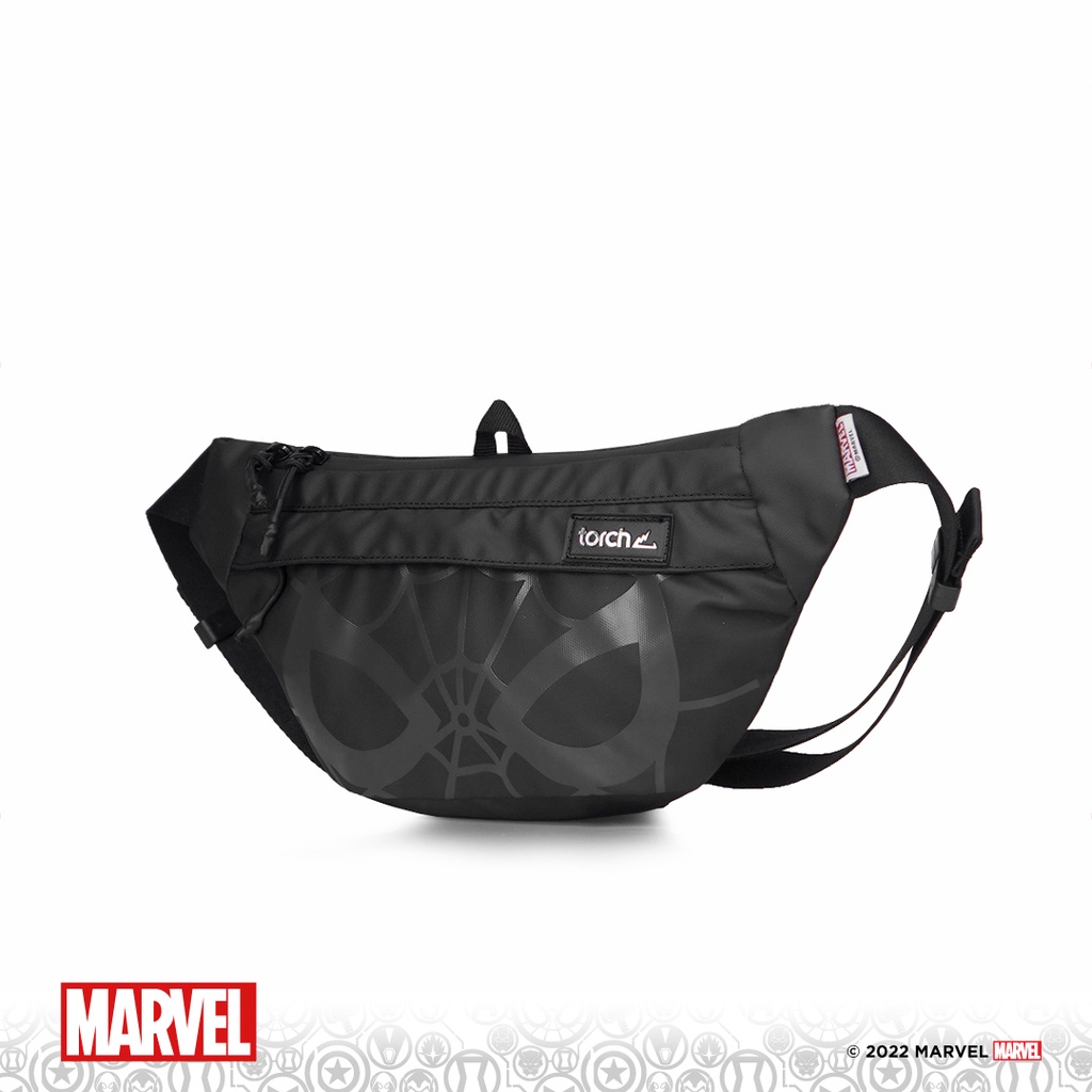 TORCH Depok Spider-Man 2 Spider Eye Grey Waist Bag Togane Black