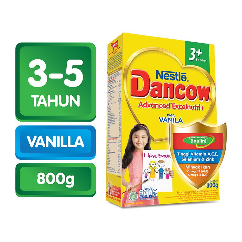 

Dancow 3+ 800gr rasa cokelat / madu / vanila