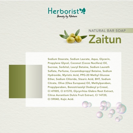 ⭐BAGUS⭐ HERBORIST Soap | Sabun Batang Beras Putih Zaitun Sere 80gr