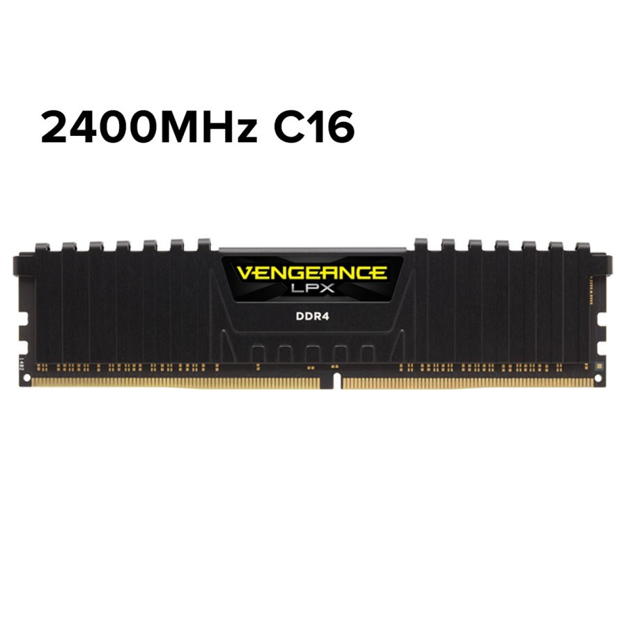 Corsair Memory CMK4GX4M1A2400C16 (1X4GB) Memory Corsair Vengeance LPX 4GB DDR4 GARANSI RESMI