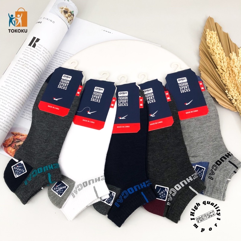 [5 Pasang] Kaos kaki MataKaki Pria Premium Men Sport Socks Kaoskaki Kantor Cowo Kauskaki Fashion Laki-Laki Kaoskaki Kasual