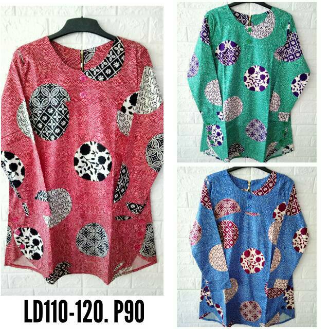 Tunik wanita muslim katun stretch bigsize