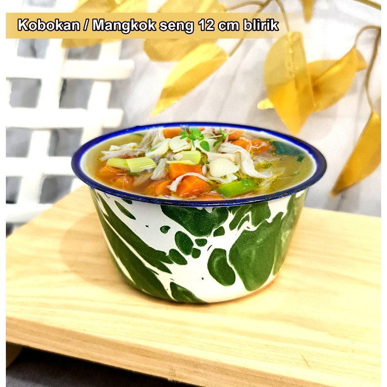MANGKOK BLIRIK / KOBOKAN ENAMEL 12cm Vintage