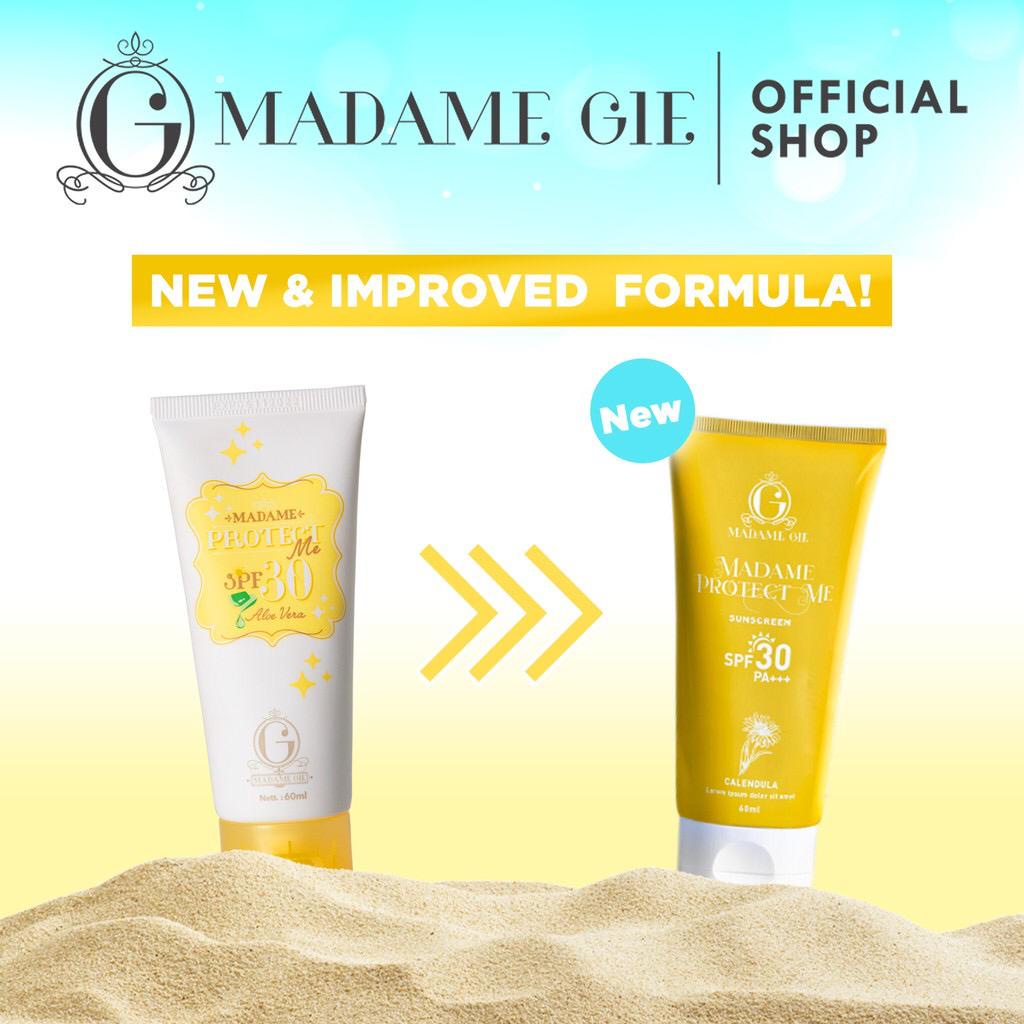 MADAME GIE Protect Me SPF 30 w Aloe Vera Sunscreen 60mL - sunblock tabir surya sun block (VH)