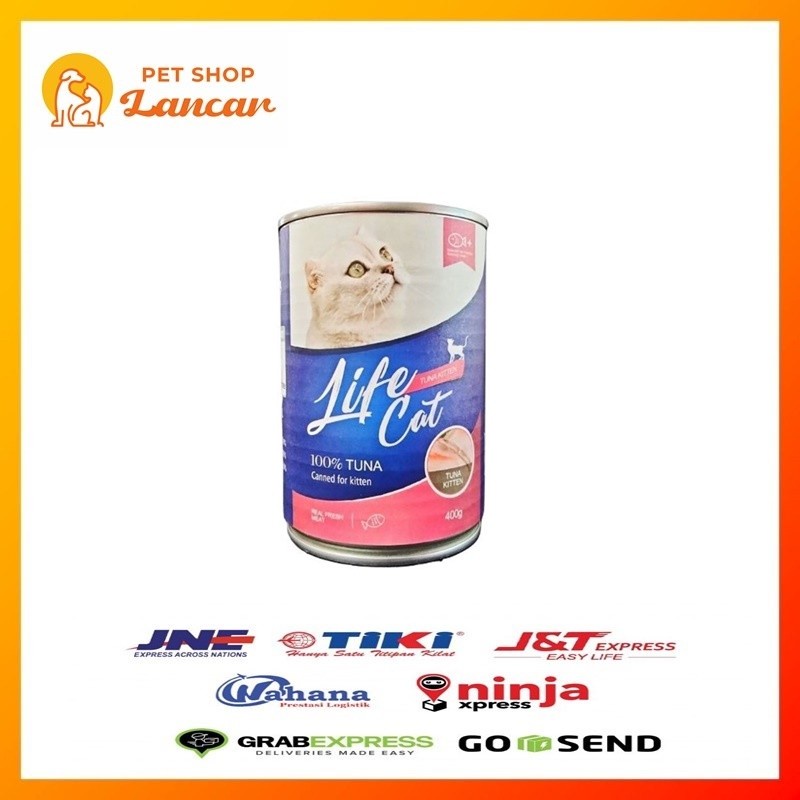 Life Cat Kaleng 400GR Makanan Kucing Kaleng Life Cat Tuna Kitten 400Gr