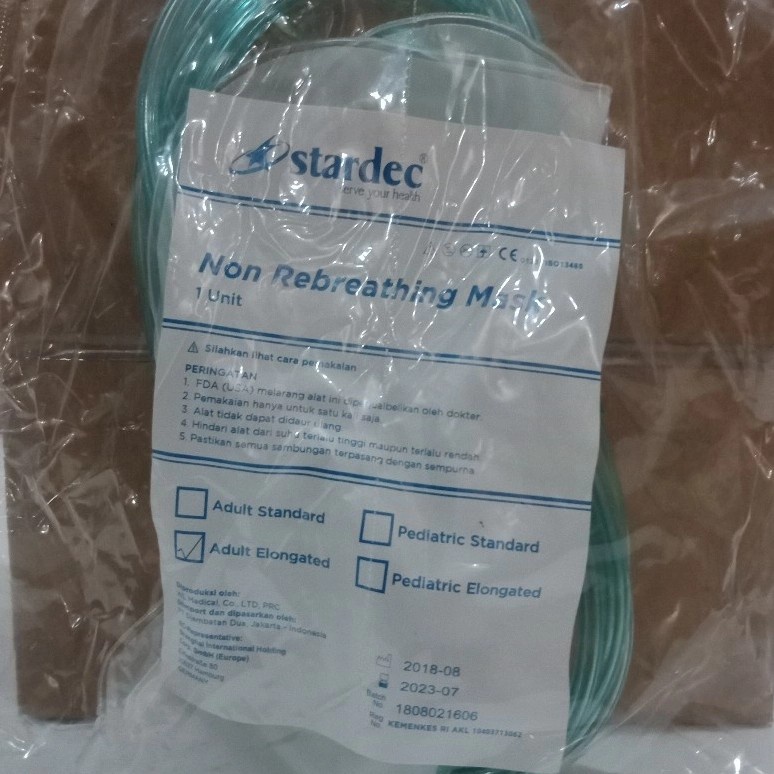 Masker NRM Non Rebreathing Mask Dewasa Adult