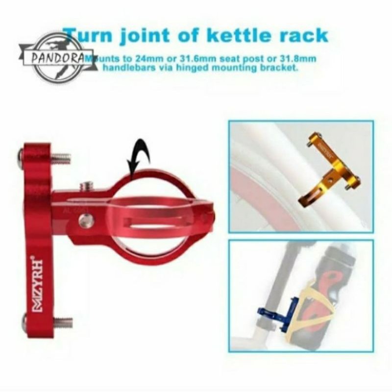 Breket bracket holder adaptor botol minum di sepeda seatpost rotation