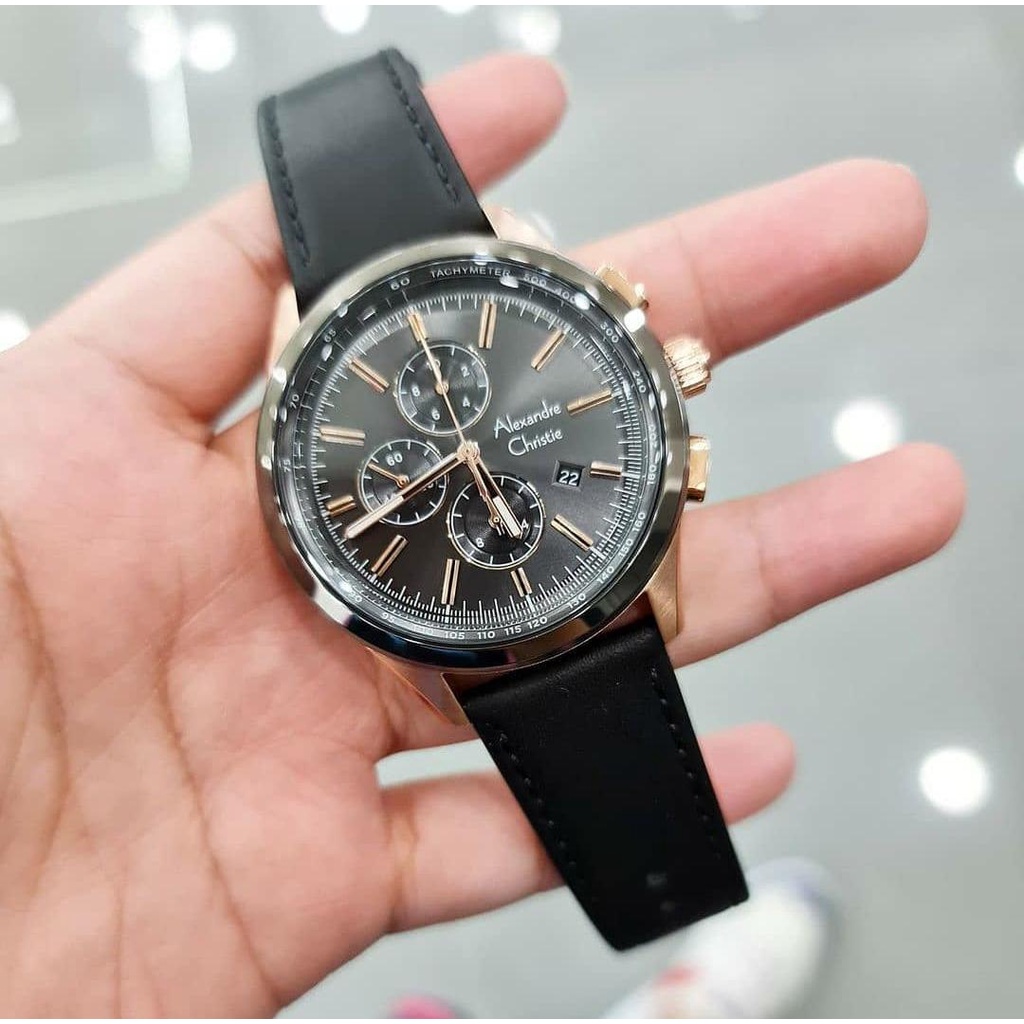 JAM TANGAN PRIA ALEXANDRE CHRISTIE AC 6558.AC6558.TALI KULIT.ORIGINAL